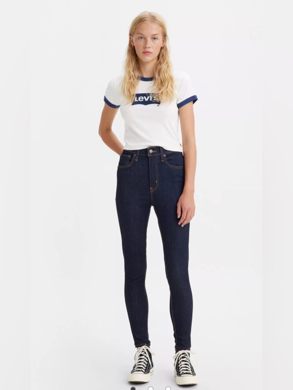 Levi’s Mile High Skinny Jeans Dark Wash High Rise Stretch Women’s Size 29